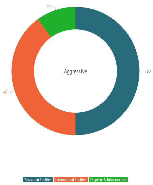 Aggressive Risk Profile Chart - Donut Chart – Templated