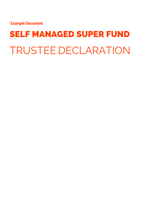 SMSF Trustee Declaration Example